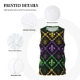thumbnail image 6 of Easygdp Mardi Gra Geometric Men's Mesh Basketball Jersey Quick Drying Sleeveless Shirts Fitted Muscle Tank Tops Sport Round Neck T-Shirt - X-Large, 6 of 9