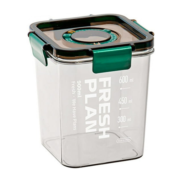 Airtight Food Storage Container with Lid, Clear PET/TPR Kitchen Pantry Organizer for Cereal, Rice, Flour, Sugar, Nuts, Snacks