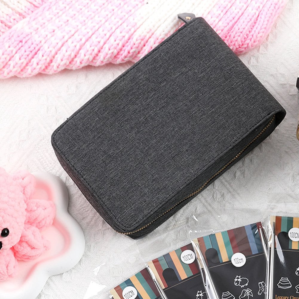 Vjnyvs Circular Needle Storage Bag Knitting Tool Bag Oxford Cloth Weaving Needles Storage Bag Crochet Sewing Accessories Kit Bag