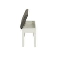 thumbnail image 4 of Kesten Farmhouse Dining Bench with Storage, Vanilla White Base with Rustic Taupe Fabric, 4 of 21