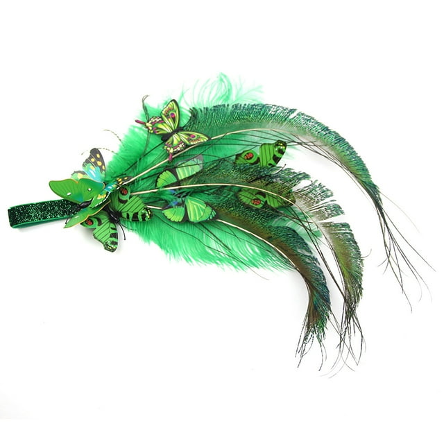 Flapper Headband 1920s Faux Feather Butterfly Flapper Headpiece Party Headband