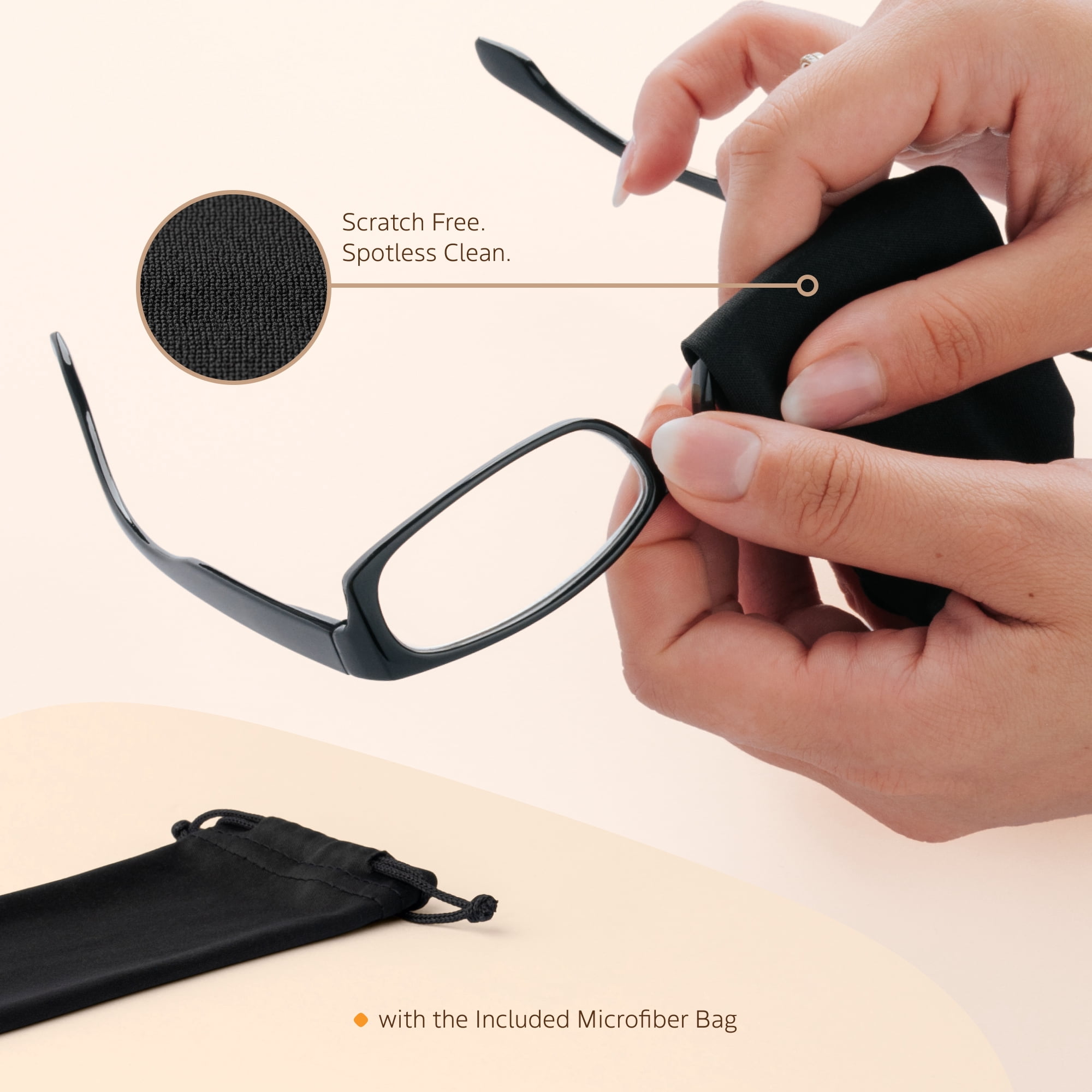 Reading Glasses +1.75 | 4 Pack of Readers for Men and Women | 4 Black