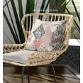 thumbnail image 4 of Peach Black Floral Indoor Outdoor Throw Pillow, 4 of 4