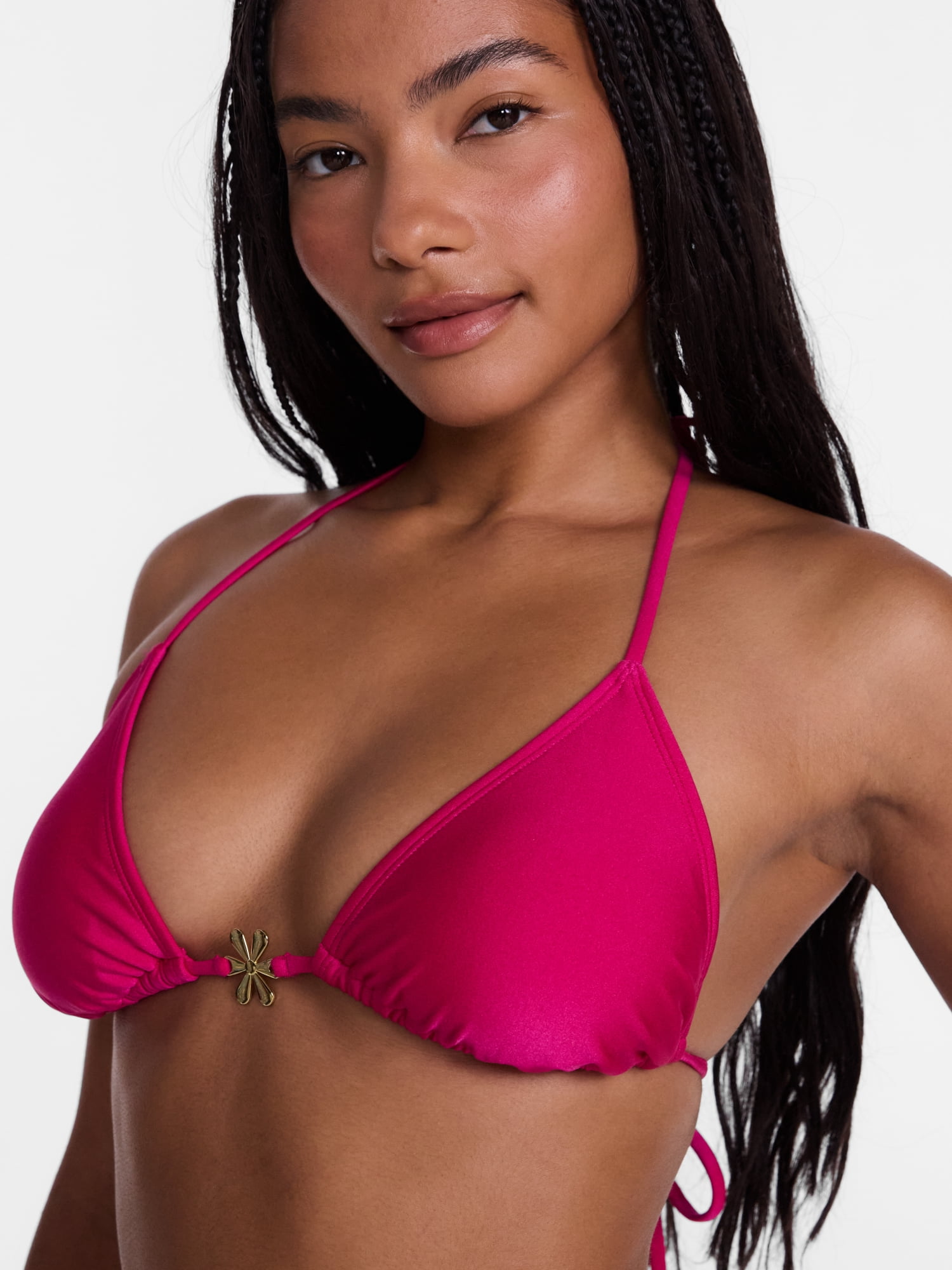 No Boundaries Triangle Halter Bikini Top, Women’s XXS-XXL