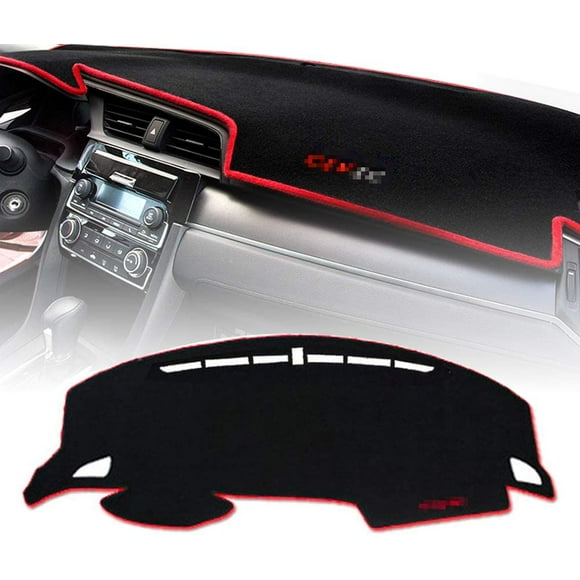 PGTOPONE Custom Fit Dashboard Black Center Console Cover Dash Mat Protector Sunshield Cover Pad Carpet for Honda 10th