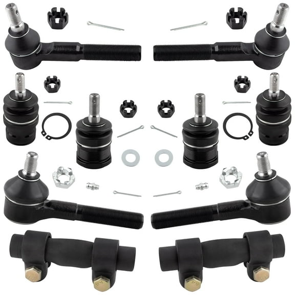 BOXI (Set of 10) Front Upper & Lower Ball Joints   Inner & Outer Tie Rod Ends   Adjusting Sleeve Fit for Dodge Dakota 1991 1992 1993 1994 1995 1996 4WD Models| Replace K7155 K778 ES3099 ES3098 ES2080