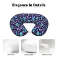 thumbnail image 4 of Easygdp Funny Skull Flower Travel Pillow Memory Foam, Head Neck Support Airplane Pillow for Traveling, Car, Home, Travel Neck Flight Pillow, 4 of 8