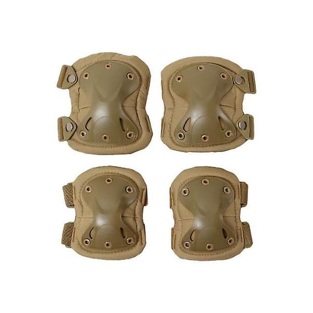 Conjunto de rodilleras y coderas tácticas militares Anti-impacto caza Paintball tiro rodilleras protectoras soporte