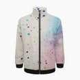 thumbnail image 2 of Colorful Dots Wave Art Jacket Men's Street Cool Long Sleeves Coat Personality Tops Oversized Zipper Jackets Male Clothes, 2 of 7