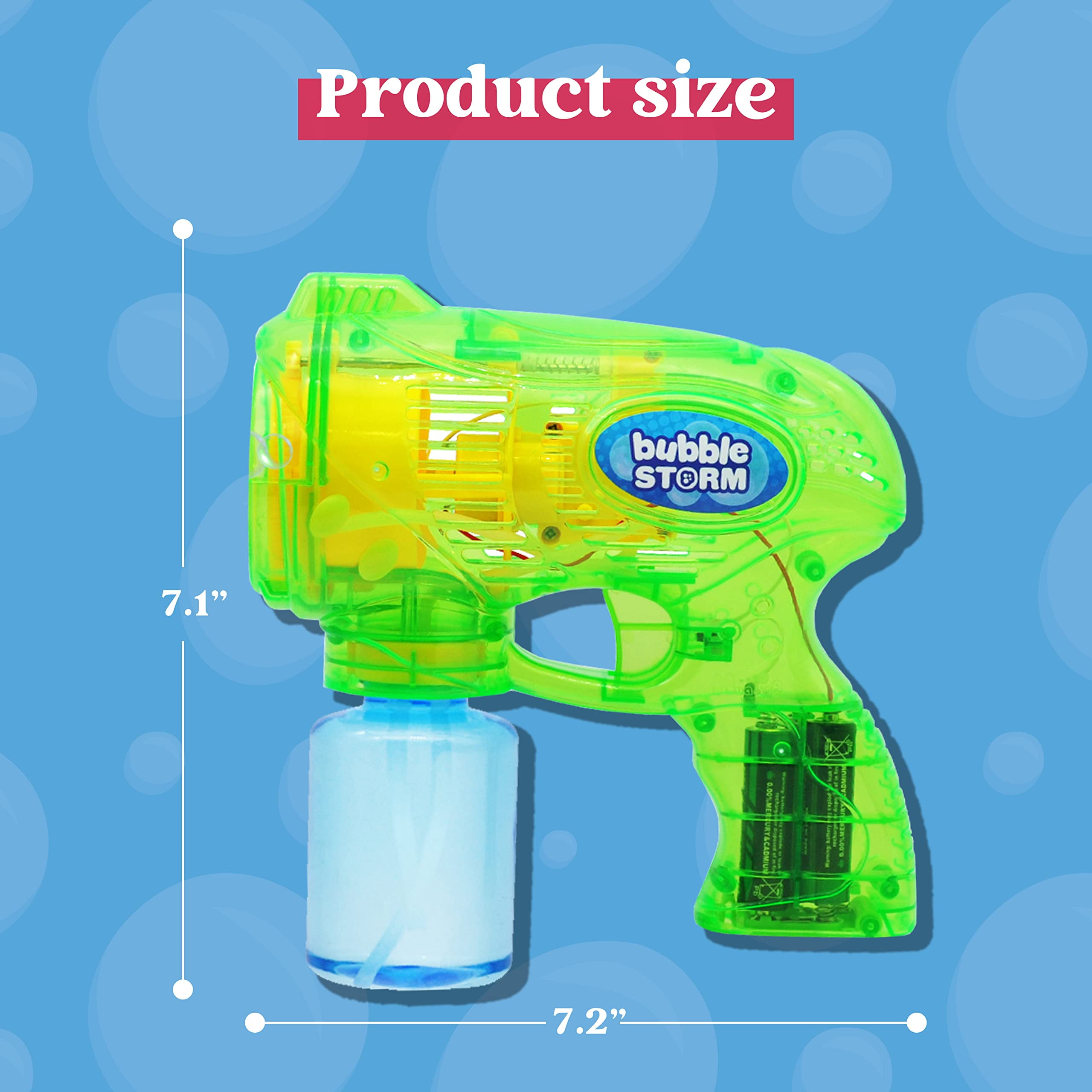 Syncfun 3 Pcs Bubble Gun for Kids, Bubble Blaster Toys with Bubble Solution for Kids, Easter Summer Outdoor Game Party Favor