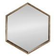 thumbnail image 2 of Kate and Laurel Hutton Hexagon Wood Framed Mirror, 31 x 36, Rustic Brown, Mid-Century Modern Mirror for Geometric Decor, 2 of 5