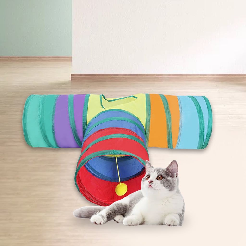 EHJRE Cat Tunnel - Interactive Cat Toy - Toys for Cats - Cat Tunnels for Indoor Cats - Cat Tube - Collapsible Pet Tunnel - Small Animals Pet Supplies