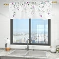 thumbnail image 4 of Dznils White Floral Printed Window Curtain Valance Rod Pocket, Purple, 54" x 18", 2 Pack, 4 of 11