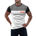 thumbnail image 1 of BOBOGOJP T-Shirt Ajusté pour Hommes, Manches Courtes Classiques Unies (Blanc, G), 1 of 5