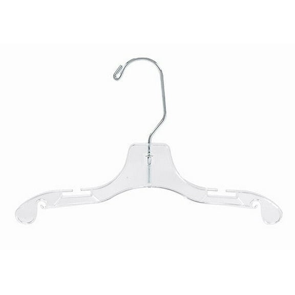 Children's Clear Plastic Dress Hanger - 10"