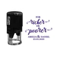 thumbnail image 1 of Printtoo Roound Personalized&nbsp;Violet Self Inking Wedding Favor Stamp Custom For Richer Or Poorer Rubber&nbsp;Stamper-40 mm, 1 of 6