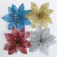 thumbnail image 2 of 15cm brillo colgante hueco árbol fiesta guirnalda decoración dorado Sunnimix  Flor artificial, 2 of 4