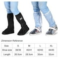 thumbnail image 2 of ZOUSSIQI Couvre-Chaussures Imperméables, Couvre-Chaussures Antidérapants Réutilisables Couvre-Chaussures de Pluie Protecteurs de Chaussures pour Extérieur Randonnée, Moto, Cyclisme (TG-Noir) CA919-60735, 2 of 9