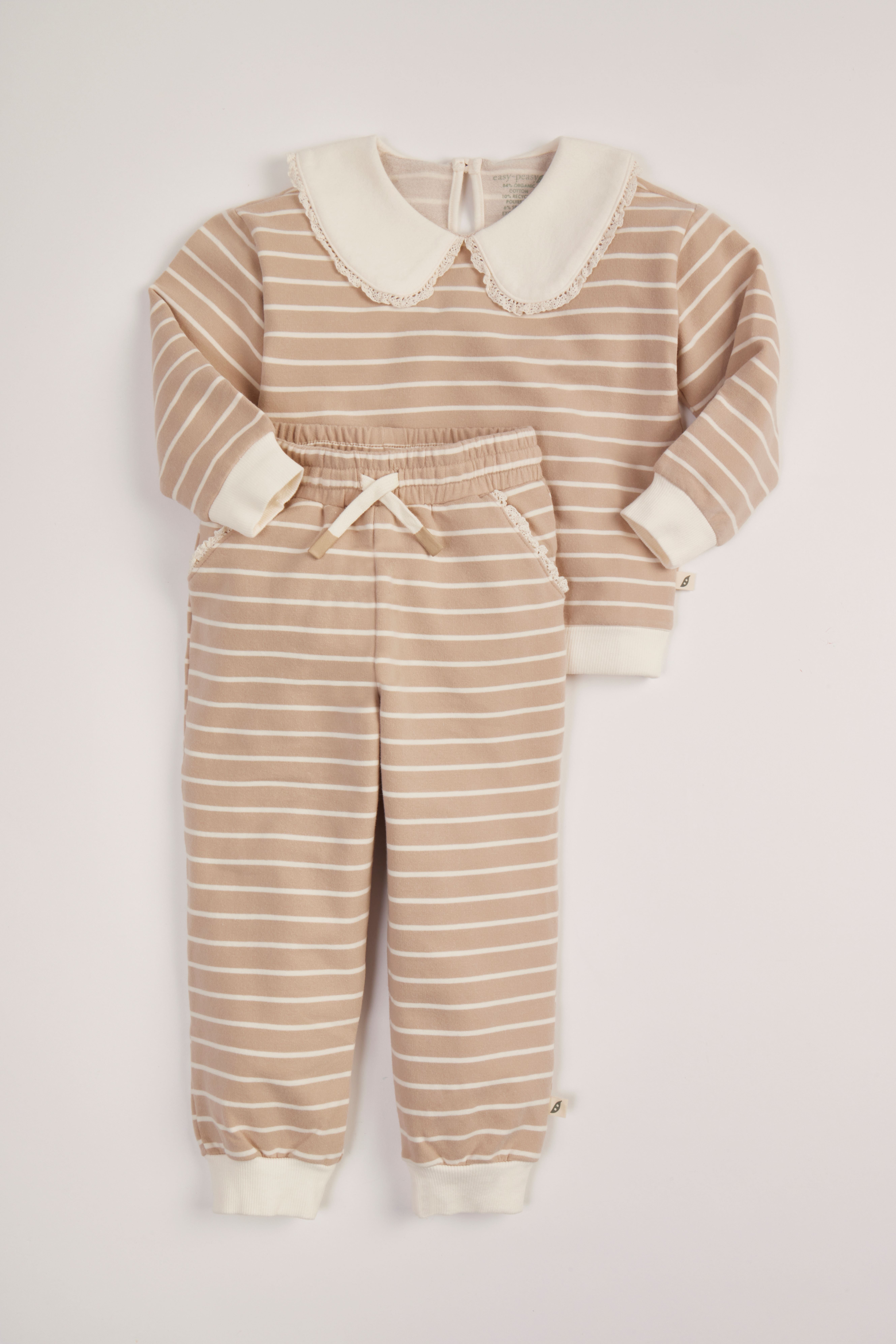 easy-peasy Toddler Girl Peterpan Collar Sweatshirt, Sizes 18M-5T