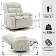 thumbnail image 3 of Korser Oversized Swivel Rocker Recliner Chair for Adults 40.6'' Wide for Nursery Living Room,Beige, 3 of 7