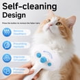 thumbnail image 2 of Pet Steam Brush for Dog & Cat - 3-in-1 Steam Grooming Brush for Shedding & Hair Removal - Self Cleaning Spray Comb with Mist for Long Haired Pets, Blue, 2 of 5