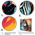 thumbnail image 3 of Designart "Pop Art Zebra Dreamscape I" Animals Framed Wall Art Decor - Modern Colorful Zebra Bedroom Framed Canvas Wall Art, 3 of 6
