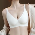thumbnail image 2 of Jinhomg Push Up Bras for Women Breathable Feel Home Comfort Wirefree Bralette No Print Pullover Style for All Day Daily Wear, Relaxed Daily Comfort, for Smooth Styling White XL, 2 of 6