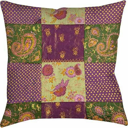 IDG Purple Paisleys and Dots Indoor Pillow