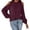 a-Red6820, variant on Womens T Shirt Solid Color Cold Shoulder Blouse With Ruffled Neckline Long Puff Sleeve Relaxed Fit Casual Top For Daily Weekend Wear Versatile Top