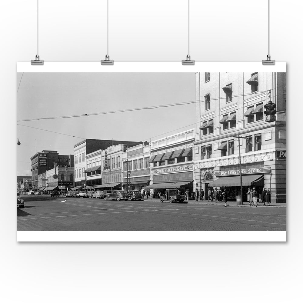 Yakima, Washington Street Scene, View of JC Penney's (36x54 Giclee