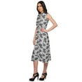 thumbnail image 3 of Moomaya Adjustable Fabric Belt Printed Lapel Collar Button Down Casual Dress, 3 of 4