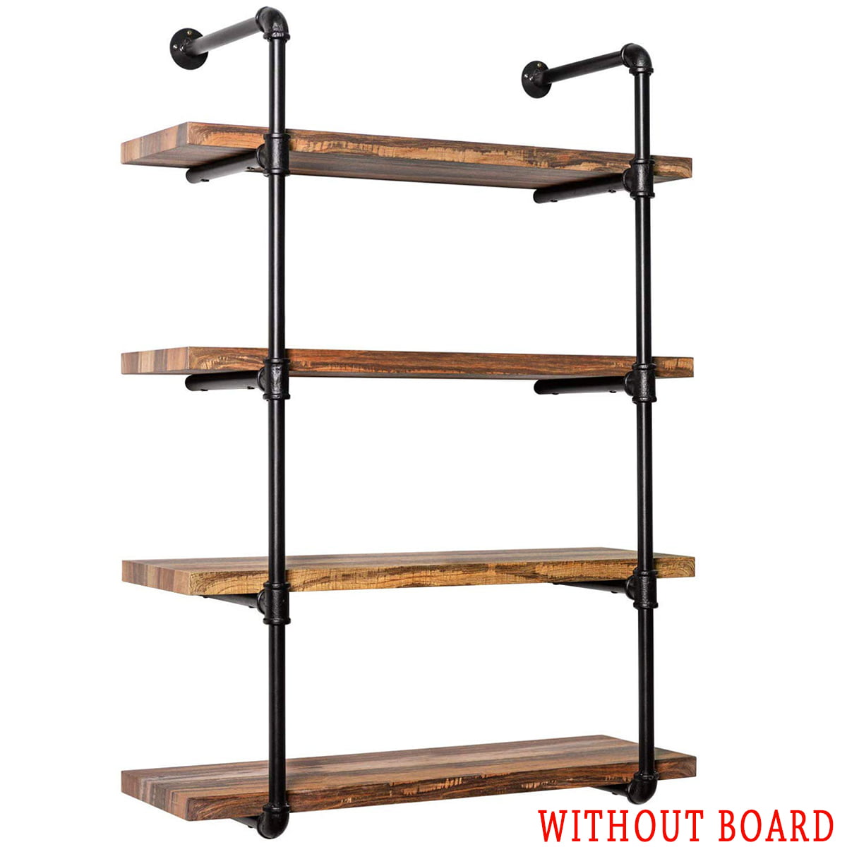 Industrial Iron Pipe Shelf Wall Ceiling, Industrial Black Shelving