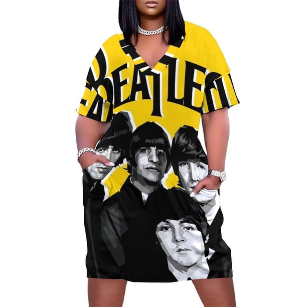 Ilustration Band Legend Musical Poster Loose Pocket Dress dress women summer prom dress 2025
