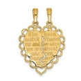 thumbnail image 4 of Finest Gold 14K Yellow Gold Reversible Mizpah Break Apart Charm - 2 Piece, 4 of 4
