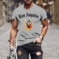 thumbnail image 2 of Tauxra T-Shirts à Manches Courtes pour Hommes, T-Shirt Graphique Respirant à Col Rond pour Tenue Décontractée et Sportive, Chandail Léger avec Design Imprimé, 2 of 5