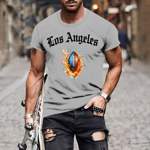 Tops para hombre, blusas y camisas de manga corta con cuello redondo para hombre, jersey informal con cuello redondo estampado para hombre, pantalones cortos deportivos para fitness, blusa de poliéste
