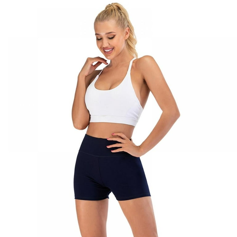 FULLSOFT High Waisted Biker Shorts for Women-5 Tummy Control Fitness  Athletic Workout Running Yoga Gym Shorts