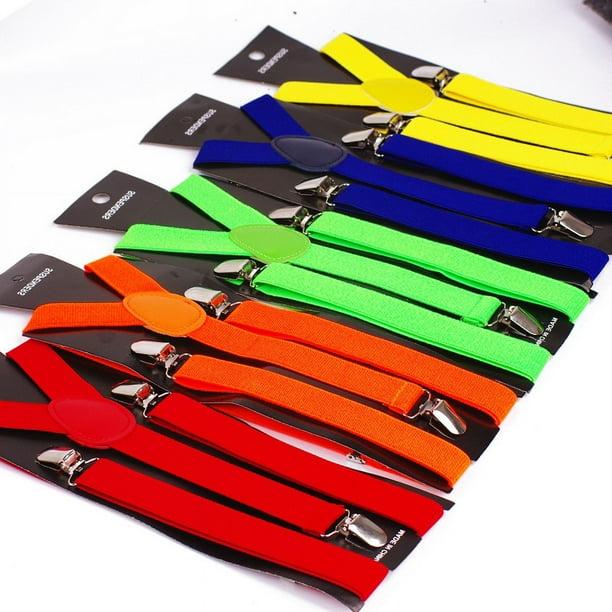 Correa con clip unisex, correa negra pura para hombre y mujer, correa con tres clips, dos correas, correa de 2,5 cm
