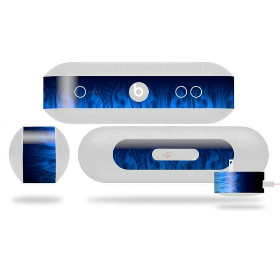 Decal Style Wrap Skin fits Beats Pill Plus Fire Blue (BEATS PILL NOT INCLUDED) by WraptorSkinz