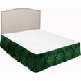 thumbnail image 2 of D.N.G. BEDDINGS 1 Piece Pinch Pleated Bed Skirt, 12 Inch Deep Pocket, 800 Thread Cotton 100% Egyptian Cotton, California King Size (72" x 84") Inch, Solid Green, 2 of 3