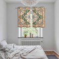 thumbnail image 5 of Boho Kitchen Curtains Small Short 39 Inch Length, Green Brown Ethnic Tribe Abstract Vintage Western Grommet Bedroom Living Room Curtains, Light Filtering Cafe Curtain Drapes 2 Panels Set 55''x39'', 5 of 9