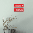 thumbnail image 4 of All Quality PLEASE USE OTHER DOOR Sign - (2 Pack) (Blue) Medium 3" x 8", 4 of 6