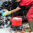thumbnail image 2 of M-AUTO Car Washing Bucket Pulley Set with 360 Degree Casters, Bucket Dolly with Insert Grit Trap for Car Washing Detailing, Red, 2 of 9