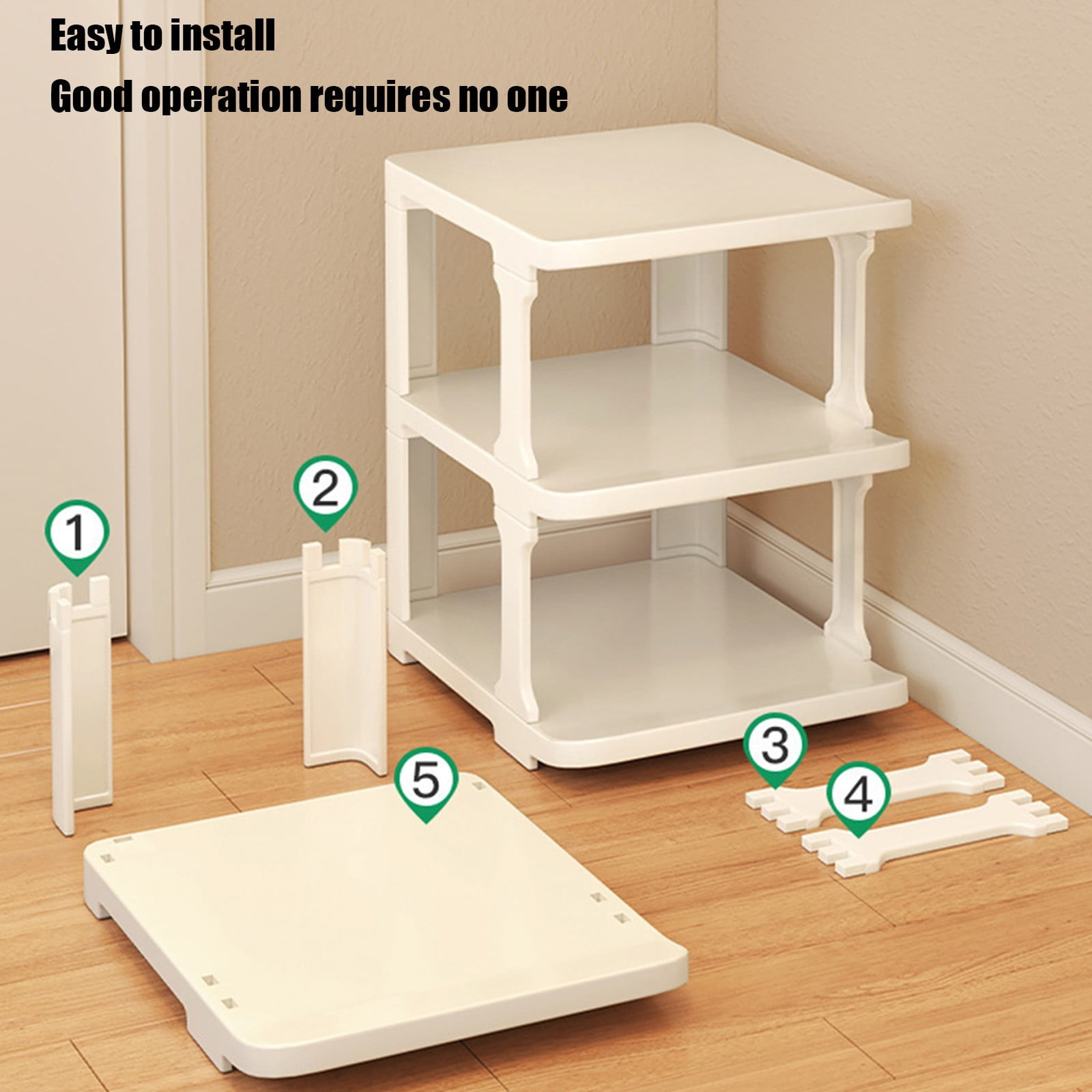 HBBKVI Shoe Rack Rack Shoe Organizers for Closet Plastic Shoe Storage Box for Entryway Living Room Sturdy Stackable Sneakers Cabinet Bins