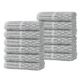 thumbnail image 2 of Superior Juno Viscose Cotton Blend Medium Weight Face Towels Washcloths, Set of 12, Charcoal, 2 of 11