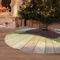 thumbnail image 6 of Sikiie Elehpant And A Giraffe Looking At The Sea 30-48 inches {designName} Print Christmas Tree Skirt Snowman Xmas Tree Skirt with Edge Christmas Decorations for Holiday Party-36", 6 of 7