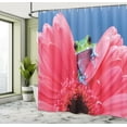 thumbnail image 5 of Ambesonne Nature Shower Curtain, Frog on Gabera Flower, 69"Wx84"L, Pink Green Blue, 5 of 5