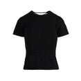 thumbnail image 5 of Jessica Simpson Women's Alicia Crochet Tee with Lace Up Back, Sizes XS-XL, 5 of 6