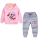 thumbnail image 5 of Conjunto de 2 piezas de ropa de Disney para niñas, primavera y otoño, con estampado de Minnie, sudaderas con capucha y pantalones deportivos para niñas pequeñas, 5 of 5