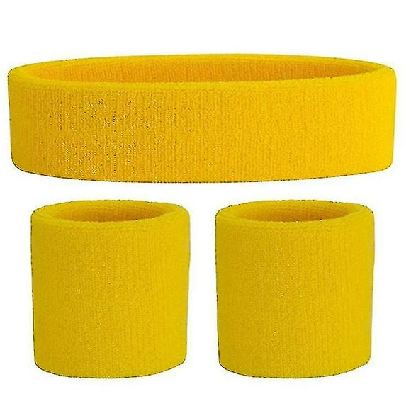 Sweatbands Set Headband Wristband Elastic Athletic Sweat Absorbing Sweatband